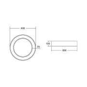 BRUMBERG Biro Cirkelring Ø 60cm, 40 W, aan/uit, wit, 840