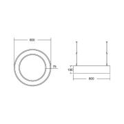 BRUMBERG Biro Cirkelring10 omhoog/omlaag Ø60cm aan/uit zwart 830