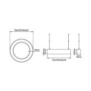 BRUMBERG Biro Cirkelring omhoog/omlaag Ø 75 80W aan/uit zilver 840