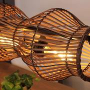 Bamboe hanglamp, bruin, 4-lamps