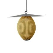 Gubi Satellite buiten hanglamp, 45x27 cm, zwart/mosterdgoud