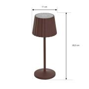 Lindby LED tafellamp Esali, bruin, set van 2, aluminium