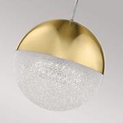 Moonlit LED hanglamp, goudkleurig, aluminium, Ø 20 cm, globe