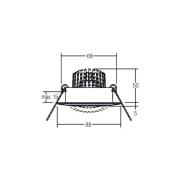 BRUMBERG Spot BB13 dim2warm dimbare aansluitdoos, chroom