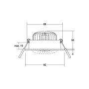 BRUMBERG inbouwspot BB34 RC aansluitdoos structuur wit