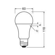 OSRAM LED Classic Star, mat, E27, 14W, 4.000K, 1.521 lm