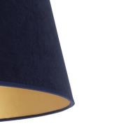 Kap Cone hoogte 18 cm, donkerblauw/goud