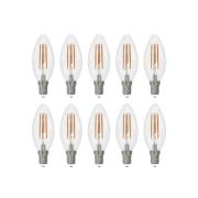 Arcchio LED filament lamp E14 kaars set van 10, 2700 K