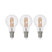 Arcchio LED filament lamp E14 G45, set van 3, 2700 K