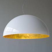 Oluce Sonora - halfronde hanglamp wit-goud