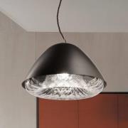 Hanglamp Kira SP P E27 m. kristalglas zwart