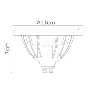 LED reflector GU10 12W 3000K dim to warm, zwart