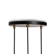 Tala hanglamp Triple Pendel rond, E27 opaal, zwart/eiken