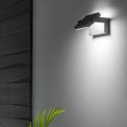 Ideal Lux LED buitenwandlamp Swipe antraciet, metaal 3.000 K