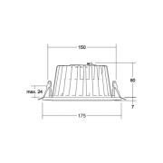 BRUMBERG LED inbouwdownlight Lydon Midi, wit, DALI, 4.000 K