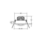 BRUMBERG LED inbouwspot Tirrel-S, aan/uit, structuur wit