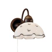 Rustieke wandlamp Nonna, wit-blauw