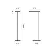 LED vloerlamp SL720SL Tast-Dim 15.500lm wit