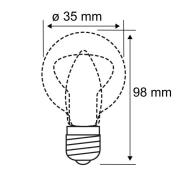 LED lamp E14 B35 5W 840 mat dimbaar