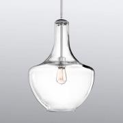 Medium glas-hanglamp Everly Fassung chroom