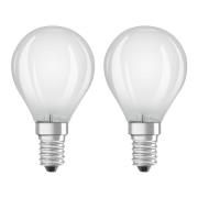 OSRAM LED druppellamp E14 4W warmwit 2 per set