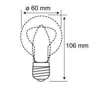 LED lamp E27 7W filament 2.700K helder 2-pak