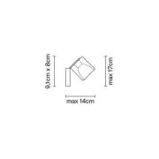 Fabbian Cubetto wandlamp GU10 koper/helder