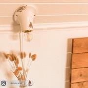 C115 wandlamp in vintage stijl wit