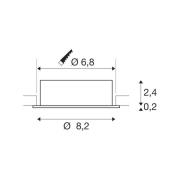 SLV Inbouw plafondlamp New Tria, aluminium, aluminium, Ø 8,2 cm