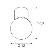 SLV Varyt badkamer plafondlamp, chroom, aluminium, Ø 12 cm