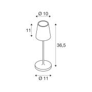 SLV LED oplaadbare lamp Vinolina Two, rood, aluminium, Ø 11 cm, IP65, ...