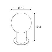 SLV Varyt tafellamp, chroom, aluminium, hoogte 19,2 cm