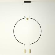 Axolight Liaison P2 hanglamp zwart/goud 56cm