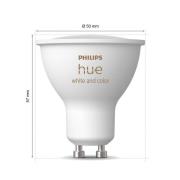 Philips Hue White & Colour Ambiance LED reflectorlamp GU10 4,2 W