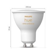 Philips Hue White Ambiance LED reflectorlamp GU10 4,2 W, set van 2