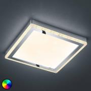 LED plafondlamp Slide, wit, hoekig, 40x40 cm