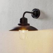 Buitenwandlamp Patio messing gebruineerd, glas