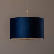 Hanglamp Monaco met blauwe fluwelen kap