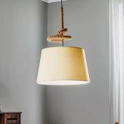 Corda hanglamp met stoffen kap Touwknoop