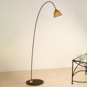 Elegante vloerlamp SNAIL 1-lichts ijzer bruin-goud