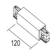 Ivela lengteverbinder voedingsmogelijkheid, wit