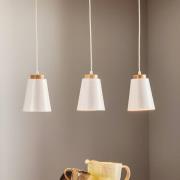 Hanglamp Bolero 3, 3-lamps, wit