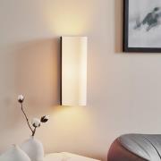 Witte design wandlamp Club met stoffen kap