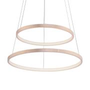 LED hanglamp Circle goud, 2-lamps