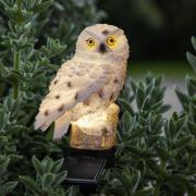 LED solarlamp Owl met aardspies