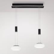 Paul Neuhaus Q-ETIENNE LED hanglamp 2-lamps, zwart