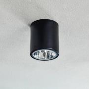 Plafondspot downlight Round in zwart, Ø 13,3 cm