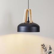 Hanglamp North met hout natuur zwarte kap