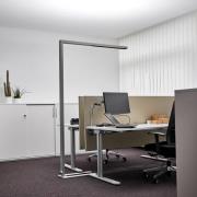 Arcchio LED kantoor vloerlamp Jolinda, zilver, 4.000 K, sensor