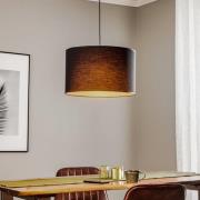 Hanglamp Soho cilindrisch 1-lamp 40cm zwart/goud